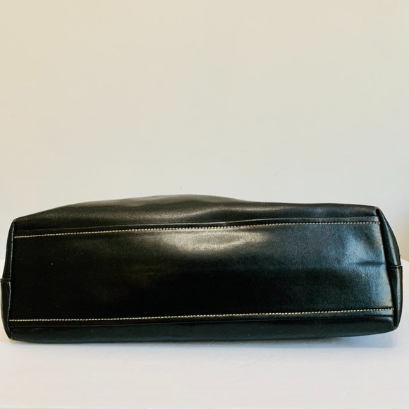 PRADA LEATHER TOTE AND POUCH SET VINTAGE MADE IN ITALY - Picture 11 of 15